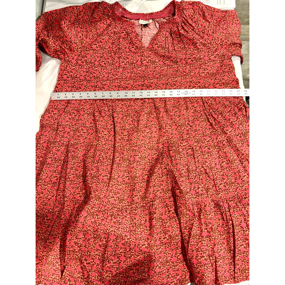 Universal Thread Bell Elbow Sleeve Mini A-Line Dress - Red - Womens X-Large - Picture 6 of 13